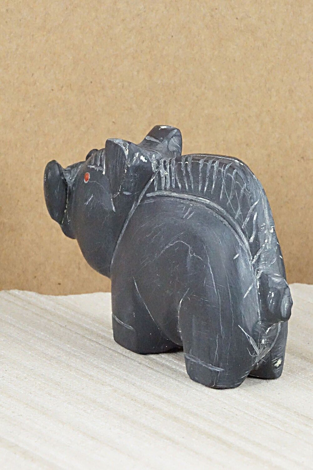 Razorback Hog Zuni Fetish Carving - Louise Ponchuella