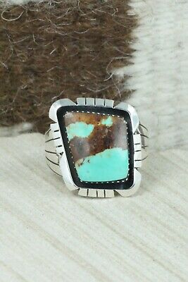 Turquoise & Sterling Silver Ring - Harold Becenti - Size 11