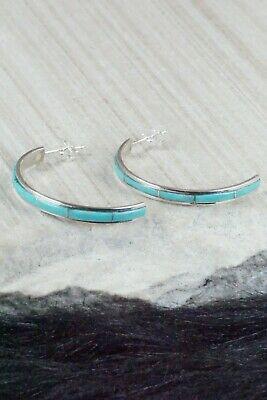 Turquoise & Sterling Silver Earrings - Jamie Johnson - High Lonesome Trading