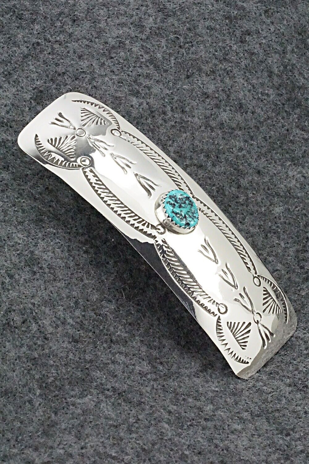 Turquoise & Sterling Silver Hair Barrette - Jolene Begay