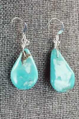 Turquoise & Sterling Silver Earrings - Navajo