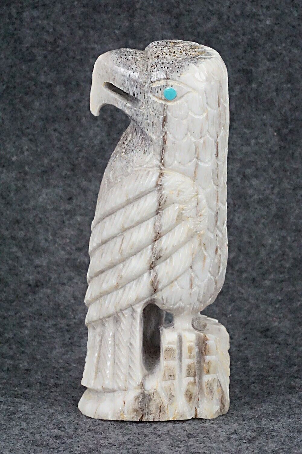 Eagle Zuni Fetish Carving - Garrick Weeka