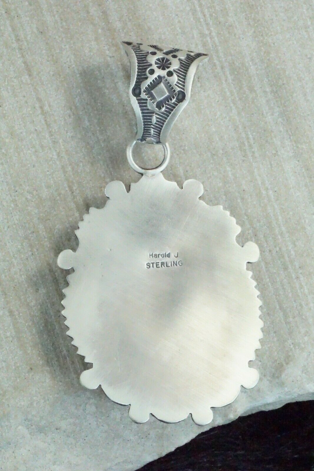 Turquoise and Sterling Silver Pendant - Harold Joe