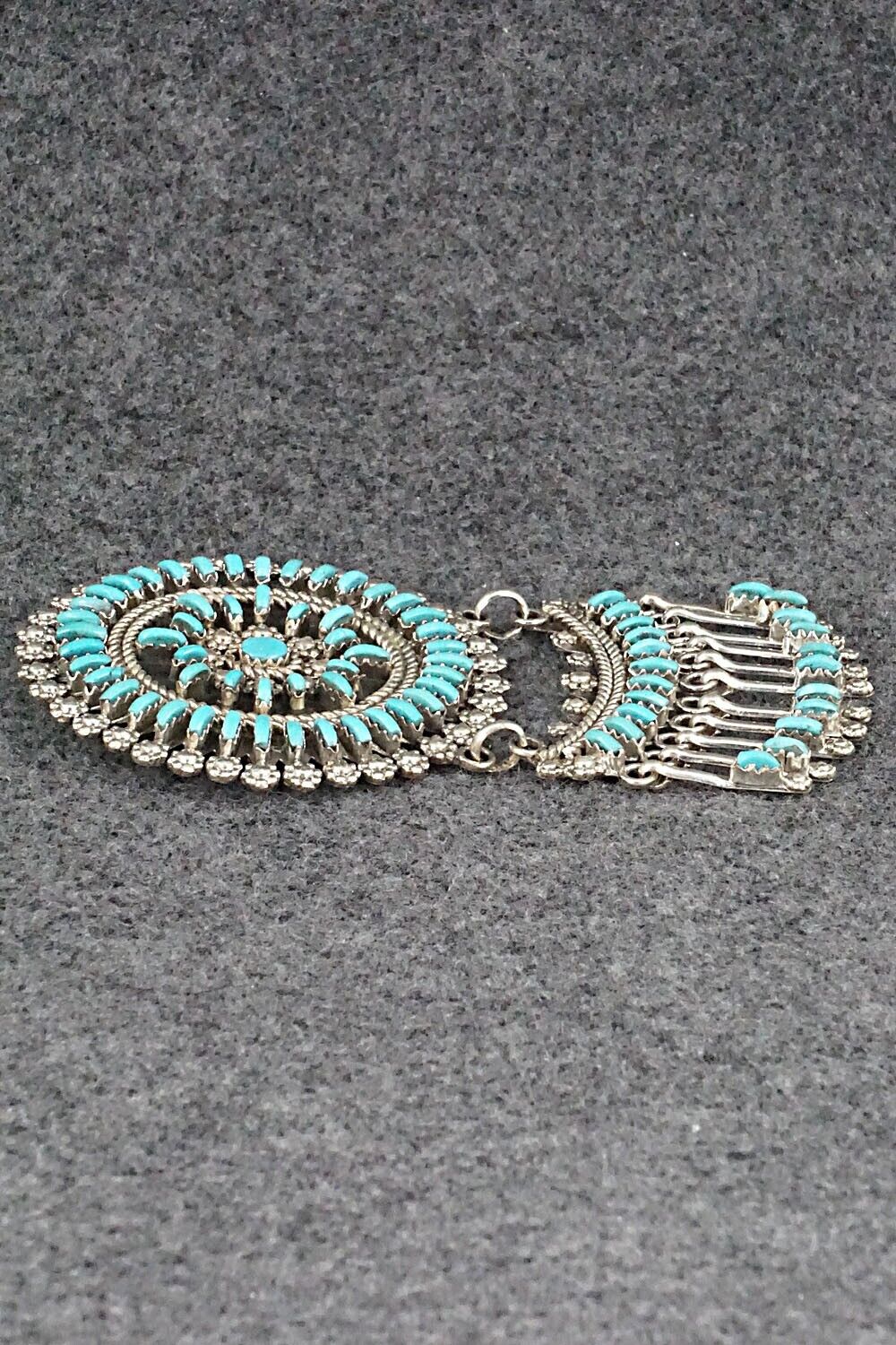 Turquoise & Sterling Silver Pendant/Pin - Keith Leekity