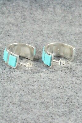 Turquoise & Sterling Silver Earrings - Lloyd Kanesta