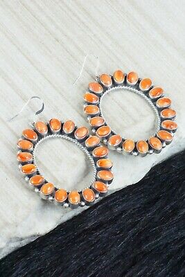 Spiny Oyster & Sterling Silver Earrings - Eula Wylie