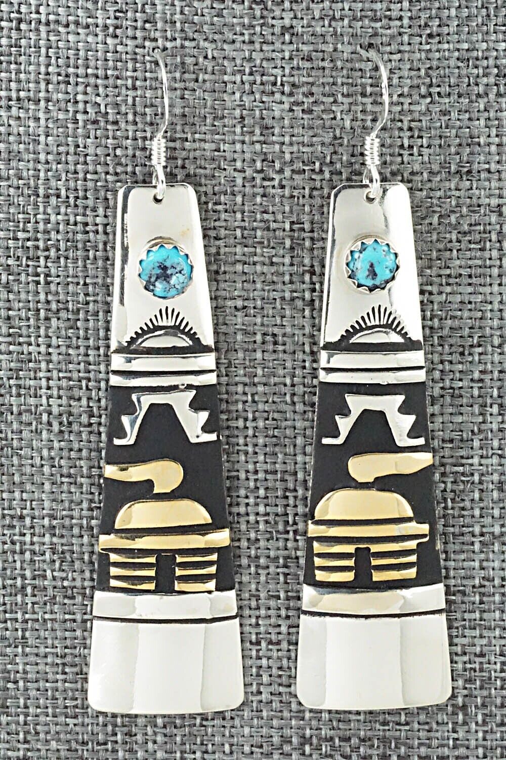 Turquoise & Sterling Silver Earrings - Rosita Singer
