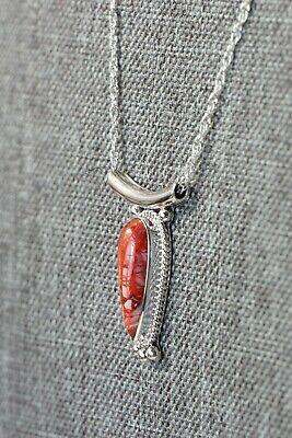 Spiny Oyster & Sterling Silver Necklace - Sharon McCarthy