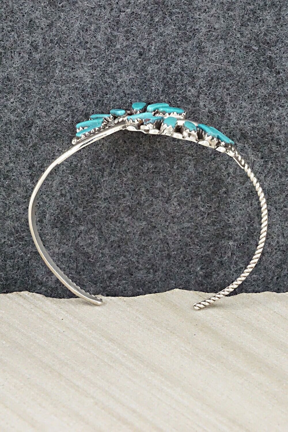 Turquoise & Sterling Silver Bracelet - Cherryl Beans