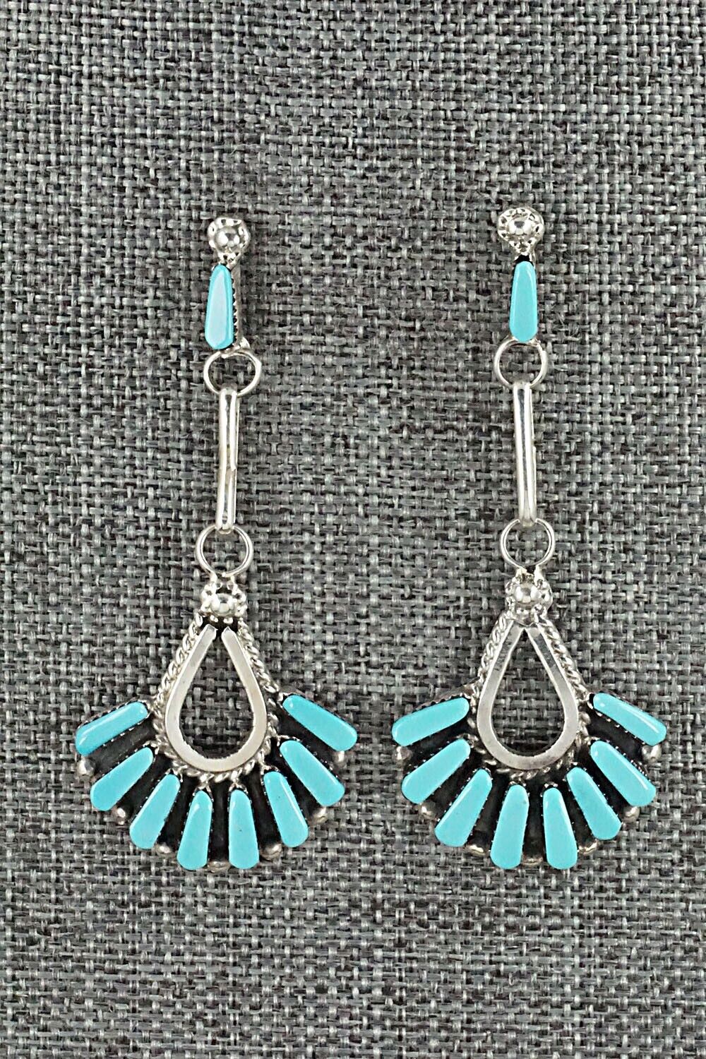 Turquoise & Sterling Silver Earrings - Carlene Hattie