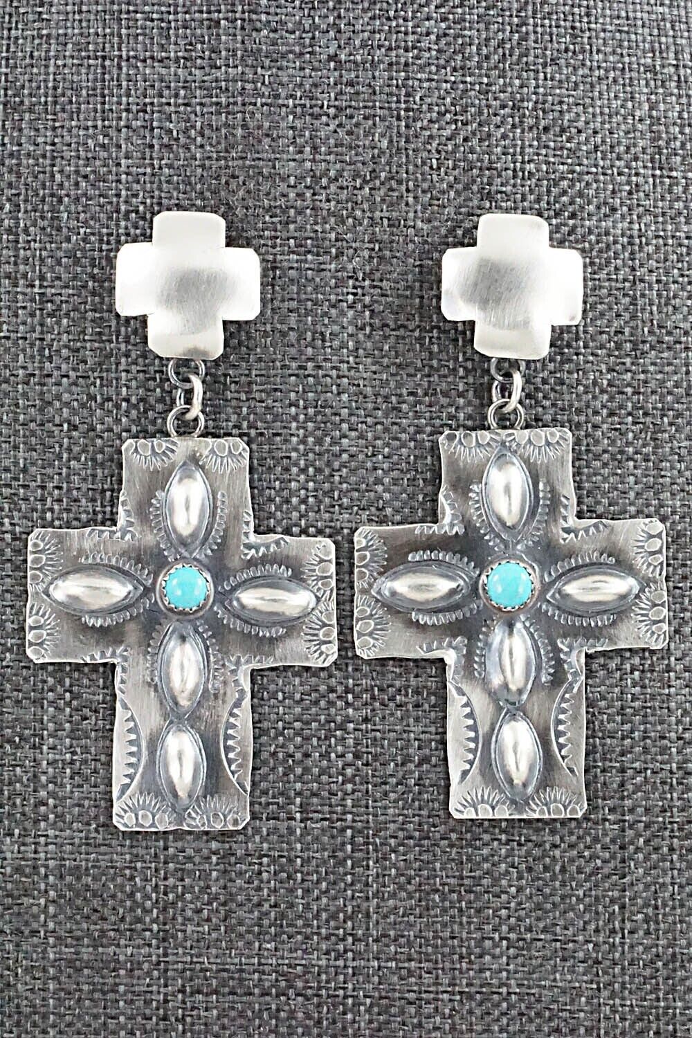 Turquoise & Sterling Silver Earrings - Gabrielle Yazzie