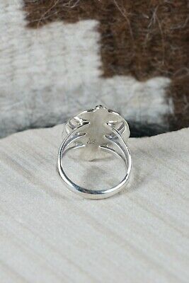 Navajo Turquoise and Sterling Silver Ring - Samuel Yellowhair - 8.5