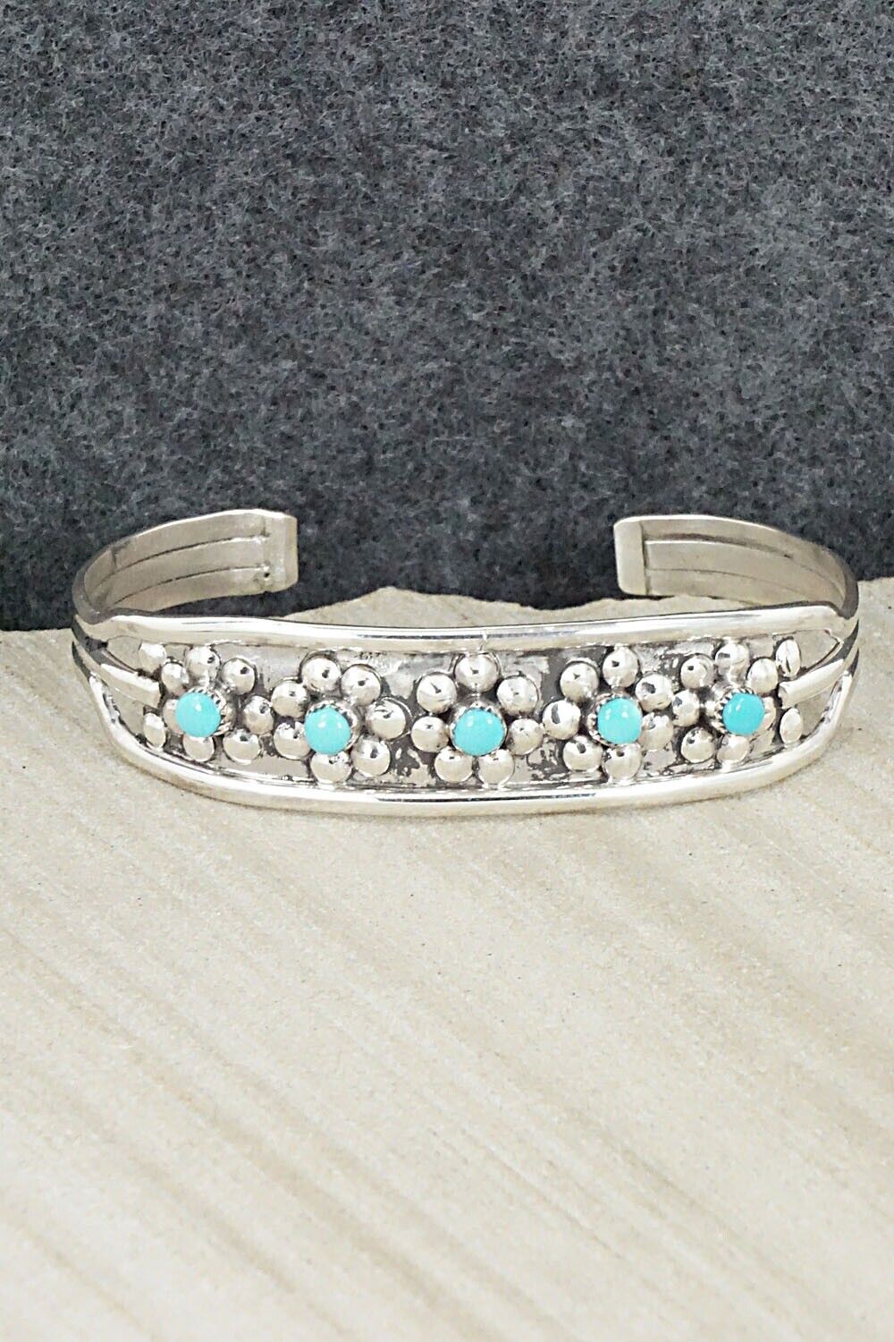 Turquoise & Sterling Silver Bracelet - Ronald Yatsattie