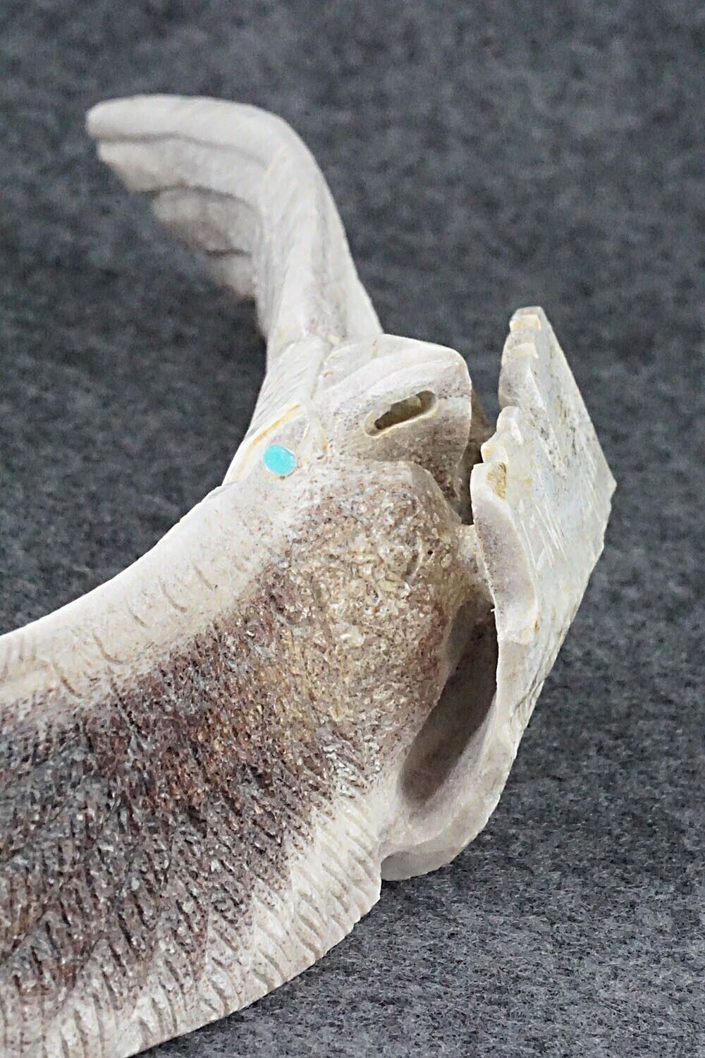 Eagle Zuni Fetish Carving - Garrick Weeka