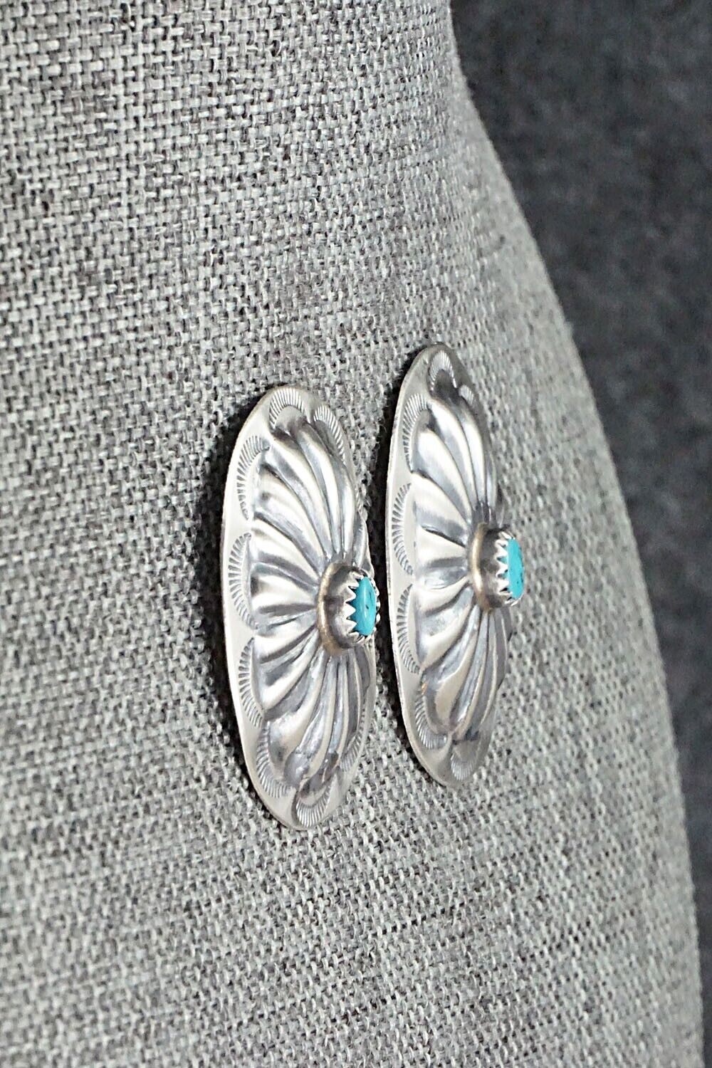 Turquoise & Sterling Silver Earrings - Joan Begay