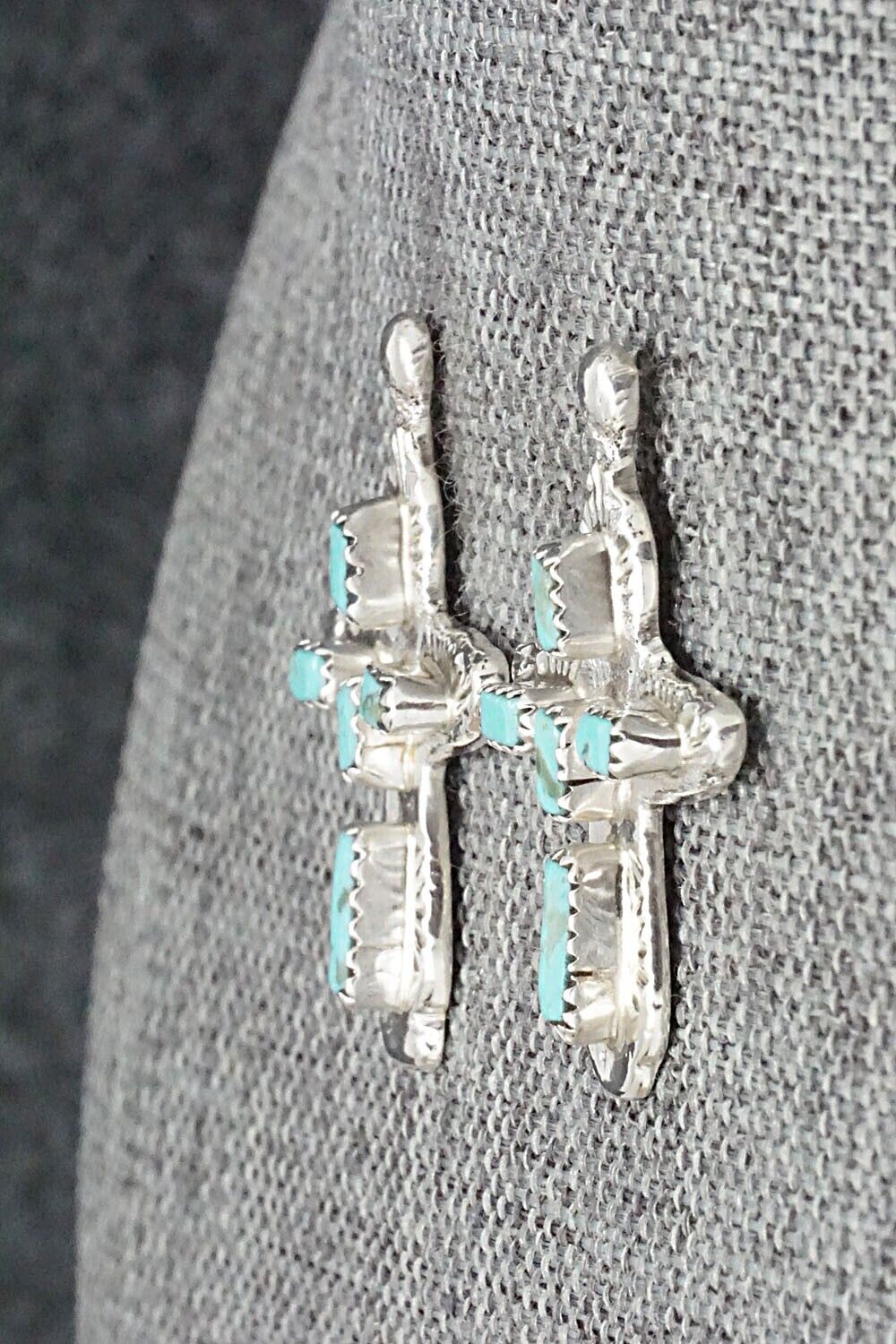 Turquoise & Sterling Silver Earrings - Verona Quam
