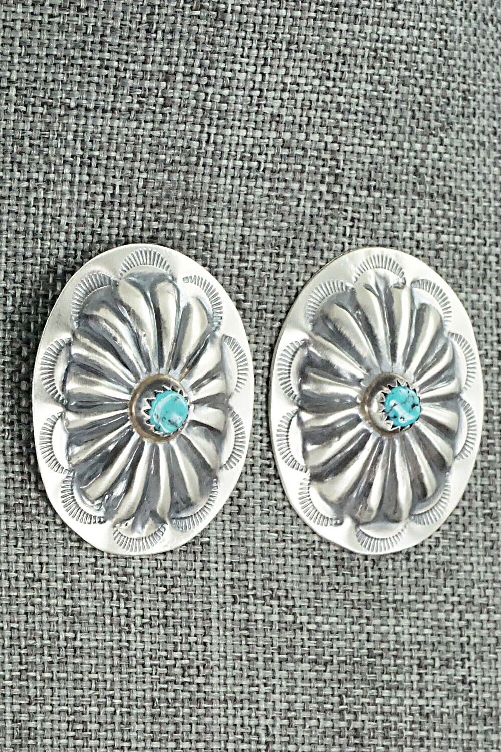 Turquoise & Sterling Silver Earrings - Joan Begay