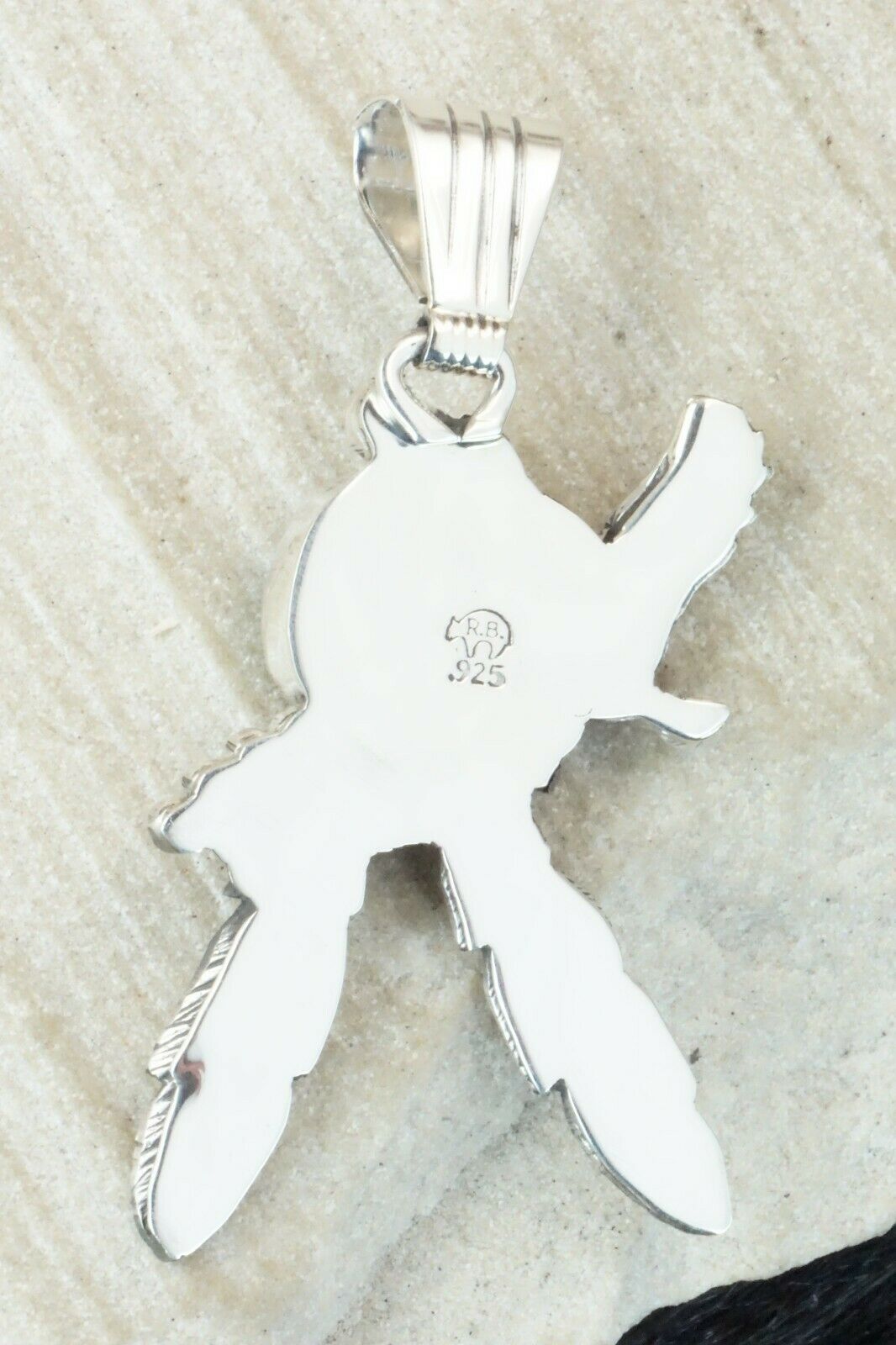 Turquoise and Sterling Silver Pendant - Genevieve Francisco