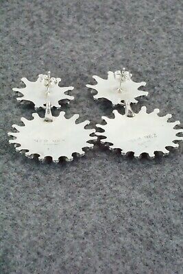 Turquoise & Sterling Silver Earrings - Nathaniel Nez