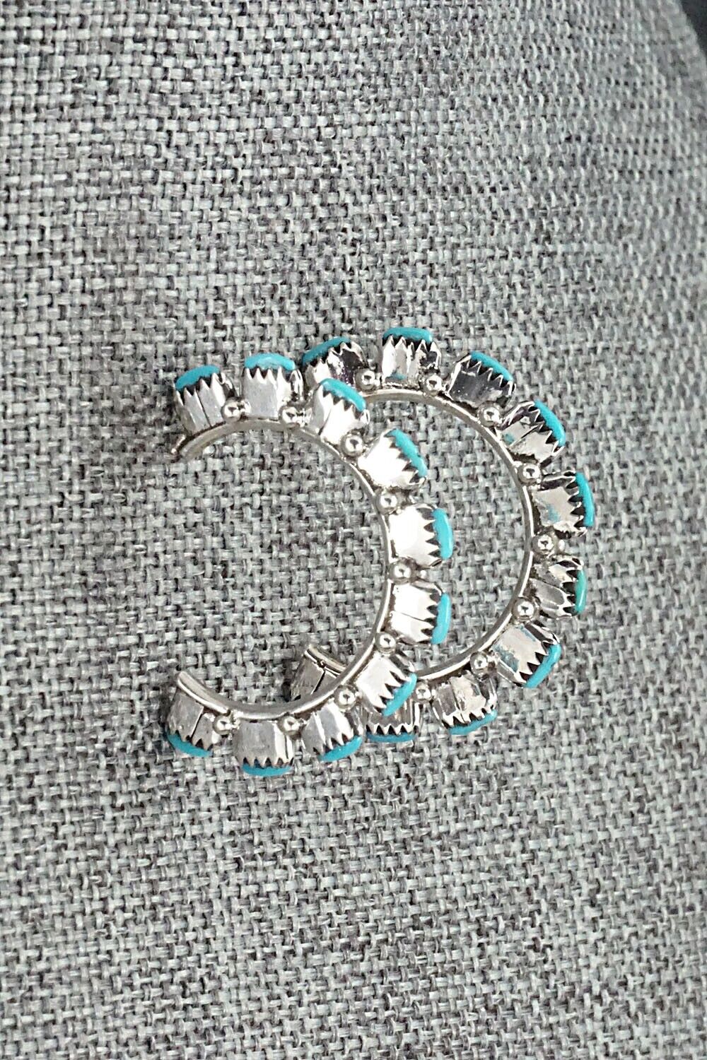 Turquoise & Sterling Silver Earrings - Leland Tucson