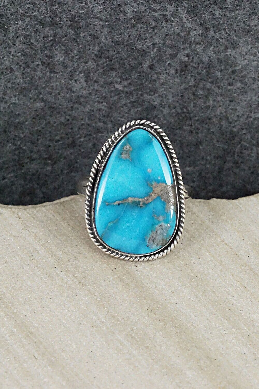 Turquoise & Sterling Silver Ring - Alice Rose Saunders - Size 7.25