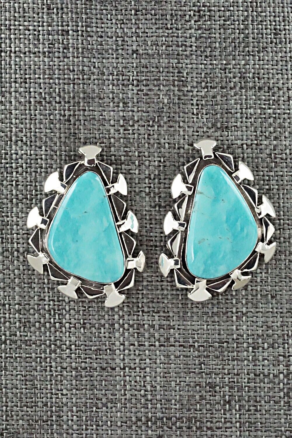 Turquoise and Sterling Silver Earrings - Sharon McCarthy