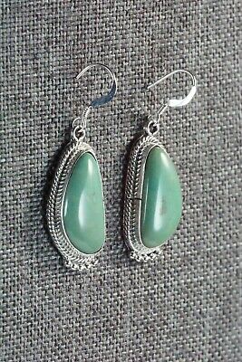 Navajo Turquoise & Sterling Silver Earrings - Lee Shorty