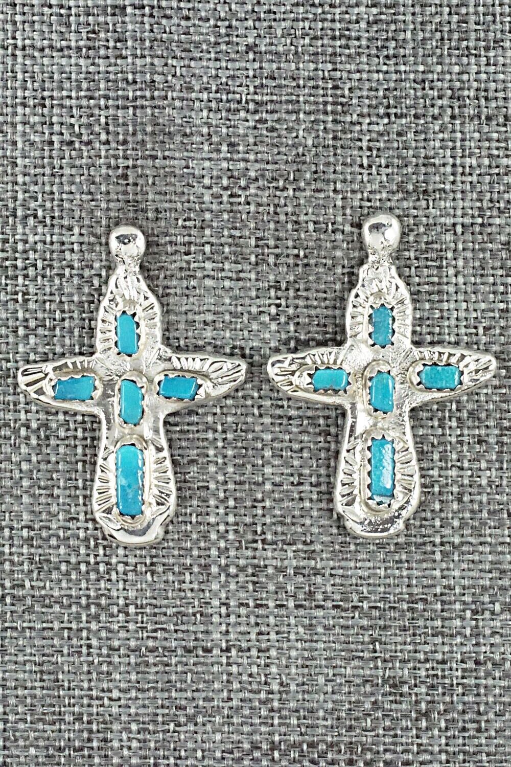 Turquoise & Sterling Silver Earrings - Verona Quam
