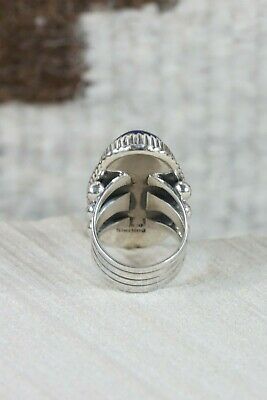 Navajo Lapis and Sterling Silver Ring - Alvin Joe - Size 5.75 - High Lonesome Trading
