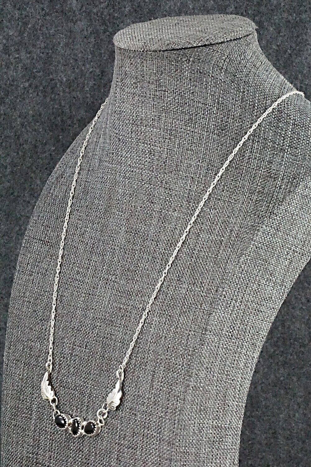 Onyx & Sterling Silver Necklace - Sharon McCarthy