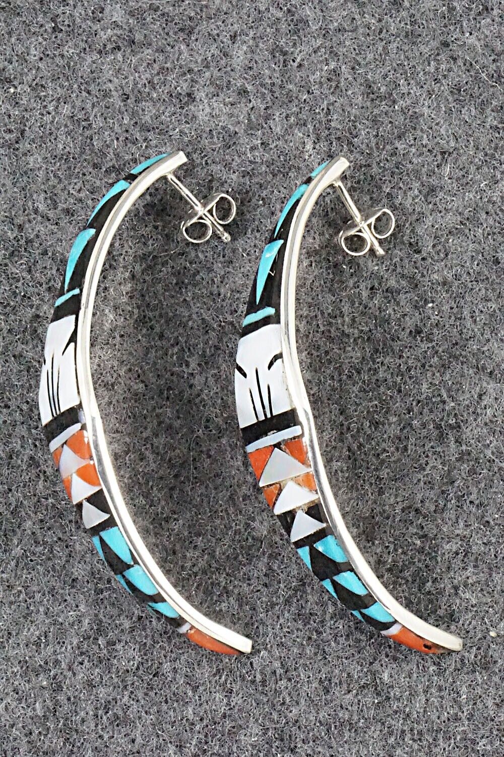 Multi Stone & Sterling Silver Earrings - Leif Esalio
