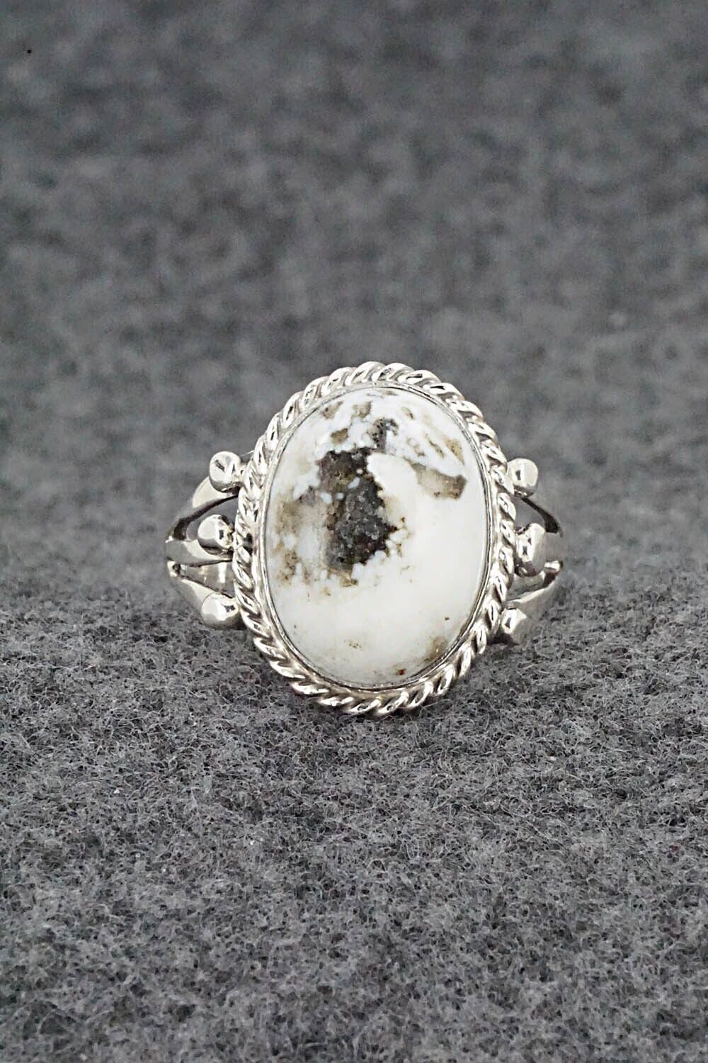 White Buffalo & Sterling Silver Ring - Grace Kenneth - Size 8