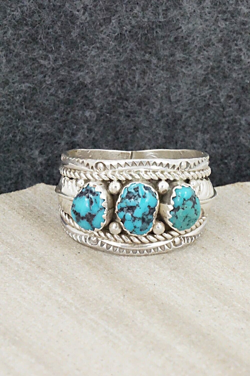 Turquoise and Sterling Silver Ring - Betty Begay - Size 9.5