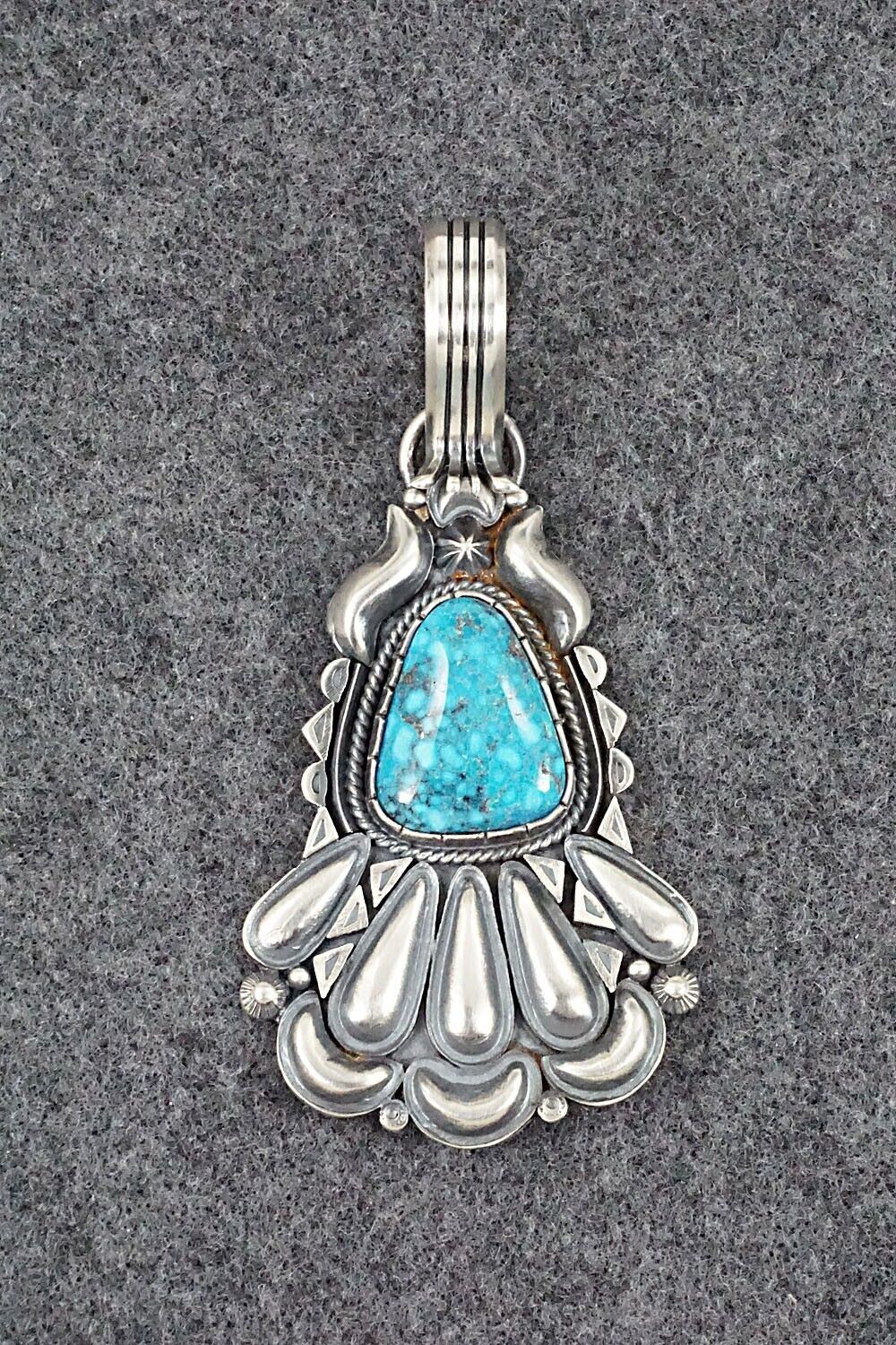 Turquoise and Sterling Silver Pendant - Derrick Gordon