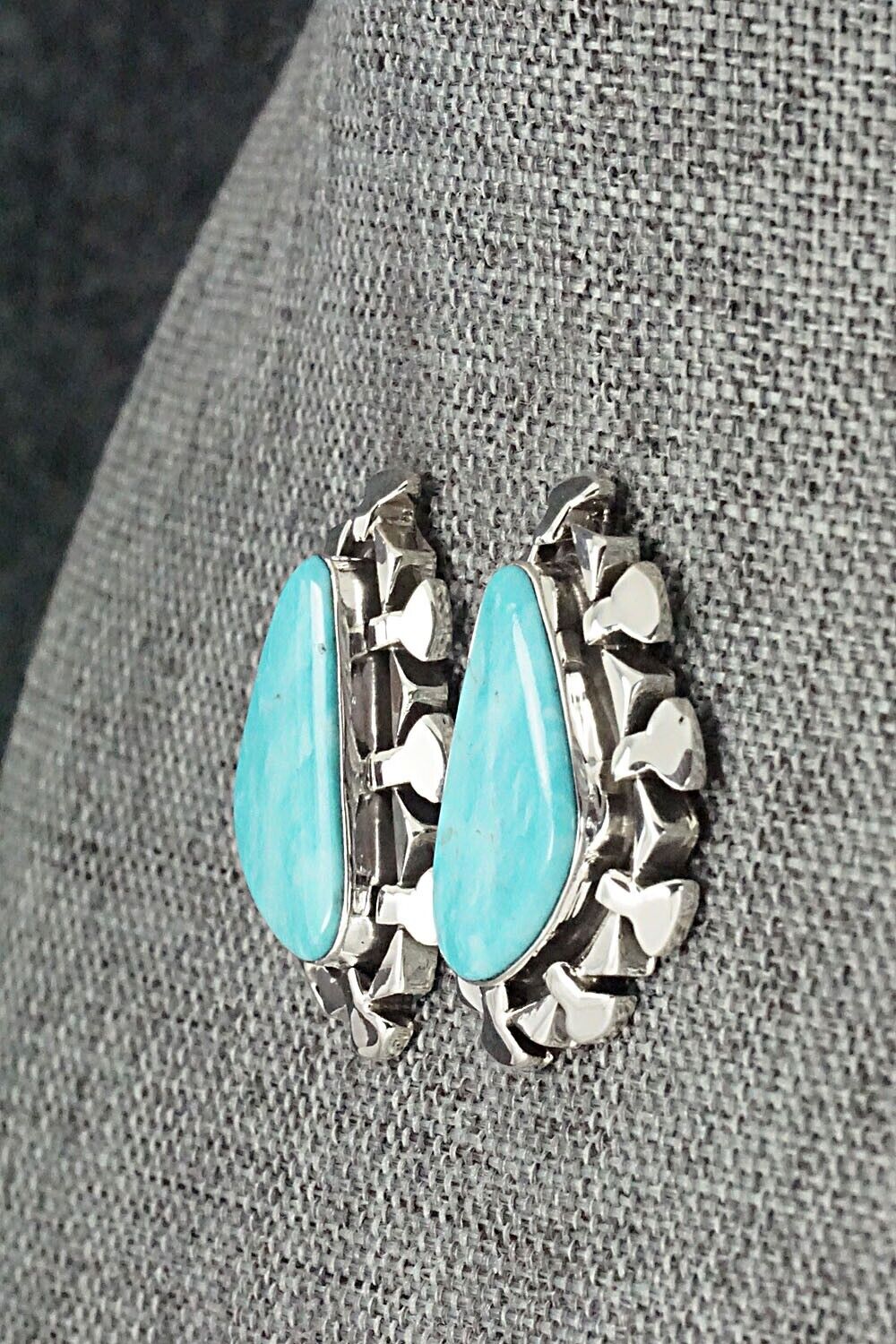 Turquoise and Sterling Silver Earrings - Sharon McCarthy