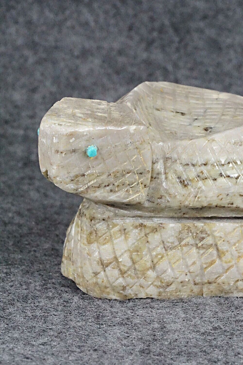 Rattlesnake Zuni Fetish Carving - Kent Banteah