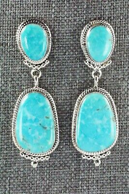 Turquoise & Sterling Silver Earrings - Verley Betone
