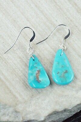 Turquoise & Sterling Silver Earrings - Navajo