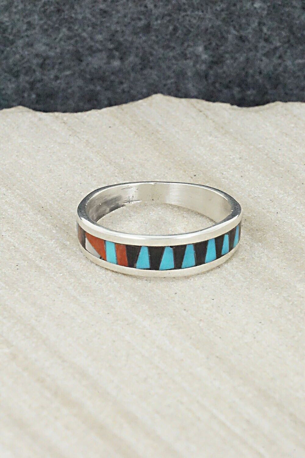 Multi Stone & Sterling Silver Ring - Charlotte Dishta - Size 8