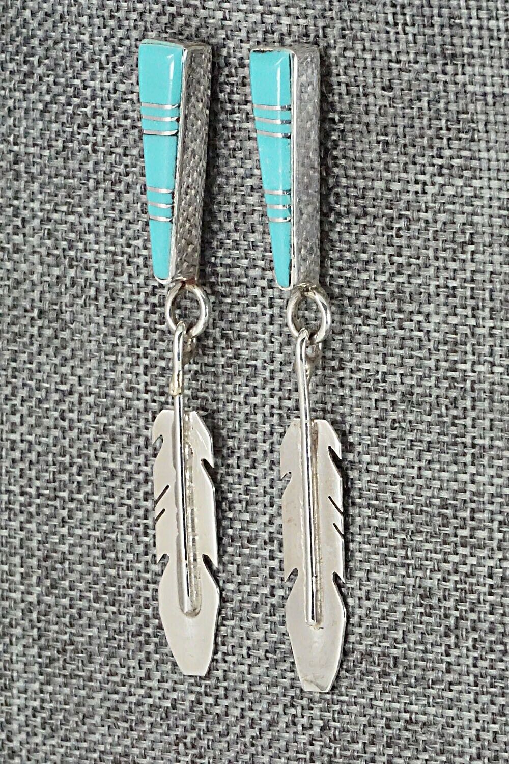 Turquoise & Sterling Silver Earrings - Terrance Panteah & Tammy Johnson