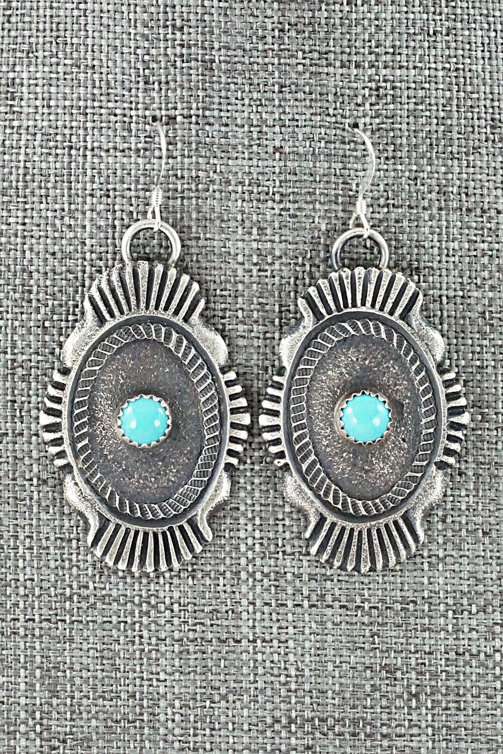 Turquoise & Sterling Silver Earrings - Linberg Billah