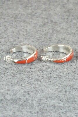 Coral & Sterling Silver Earrings - K Peina