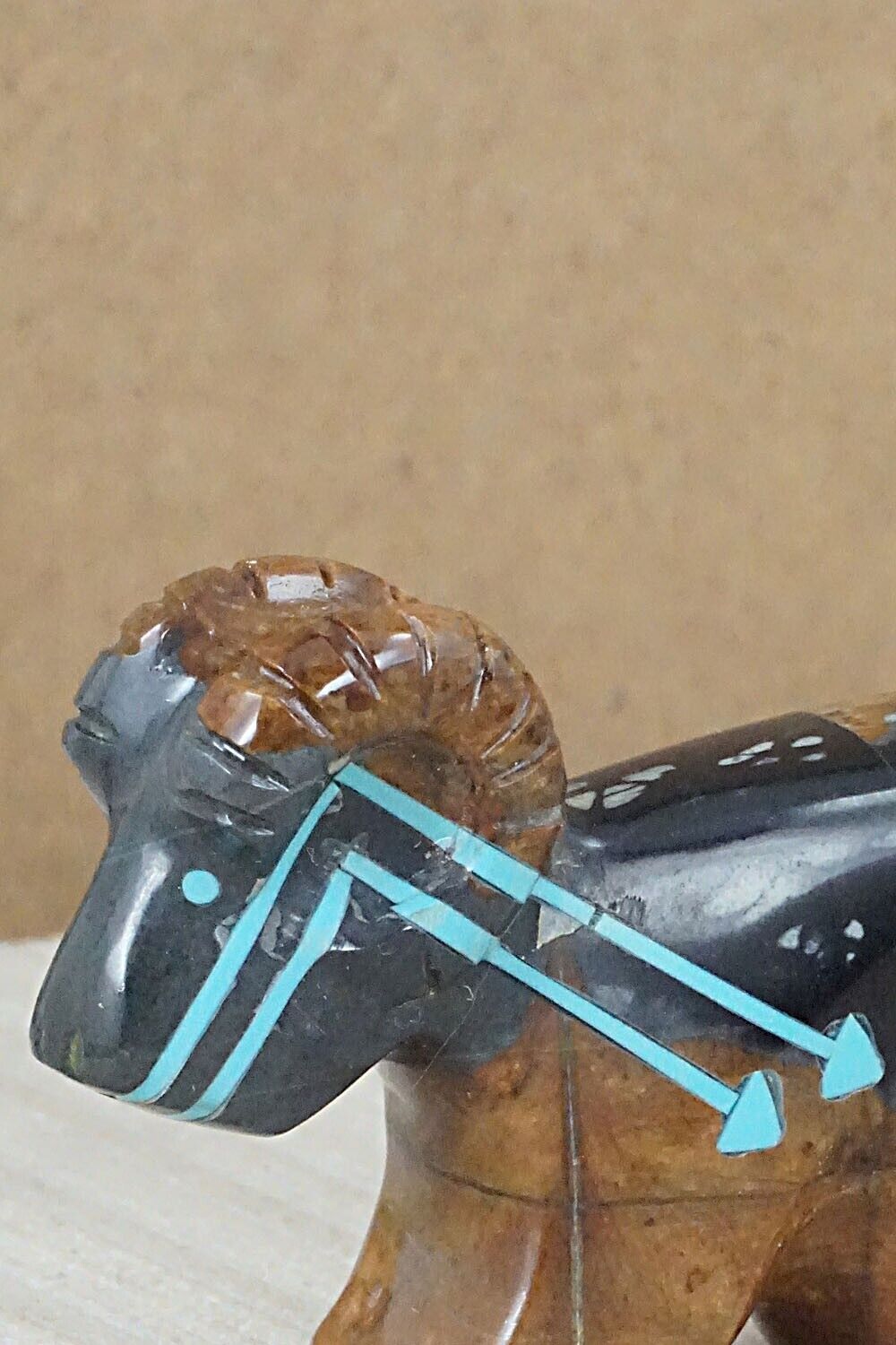 Ram Zuni Fetish Carving - Rodney Laiwakete