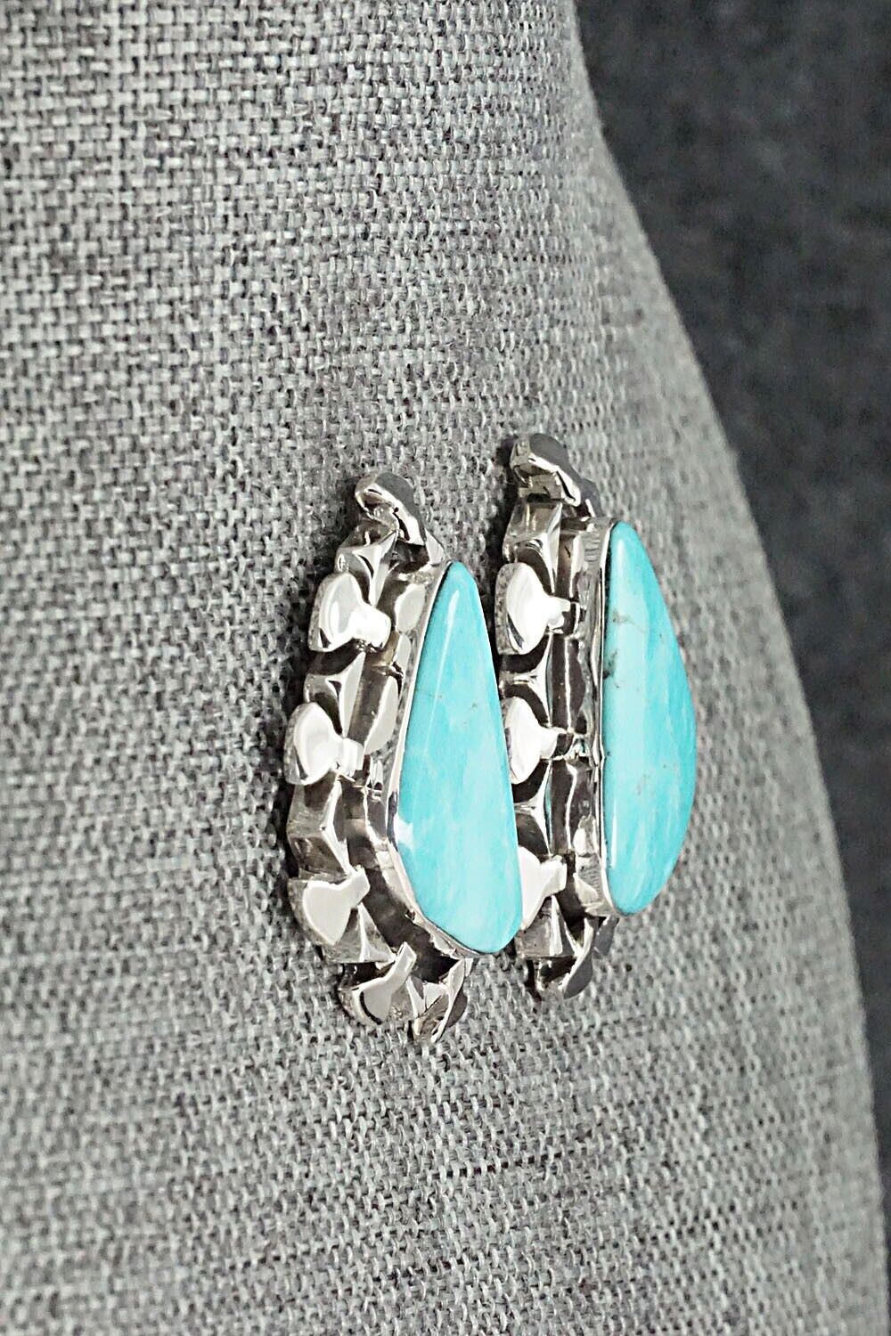 Turquoise and Sterling Silver Earrings - Sharon McCarthy