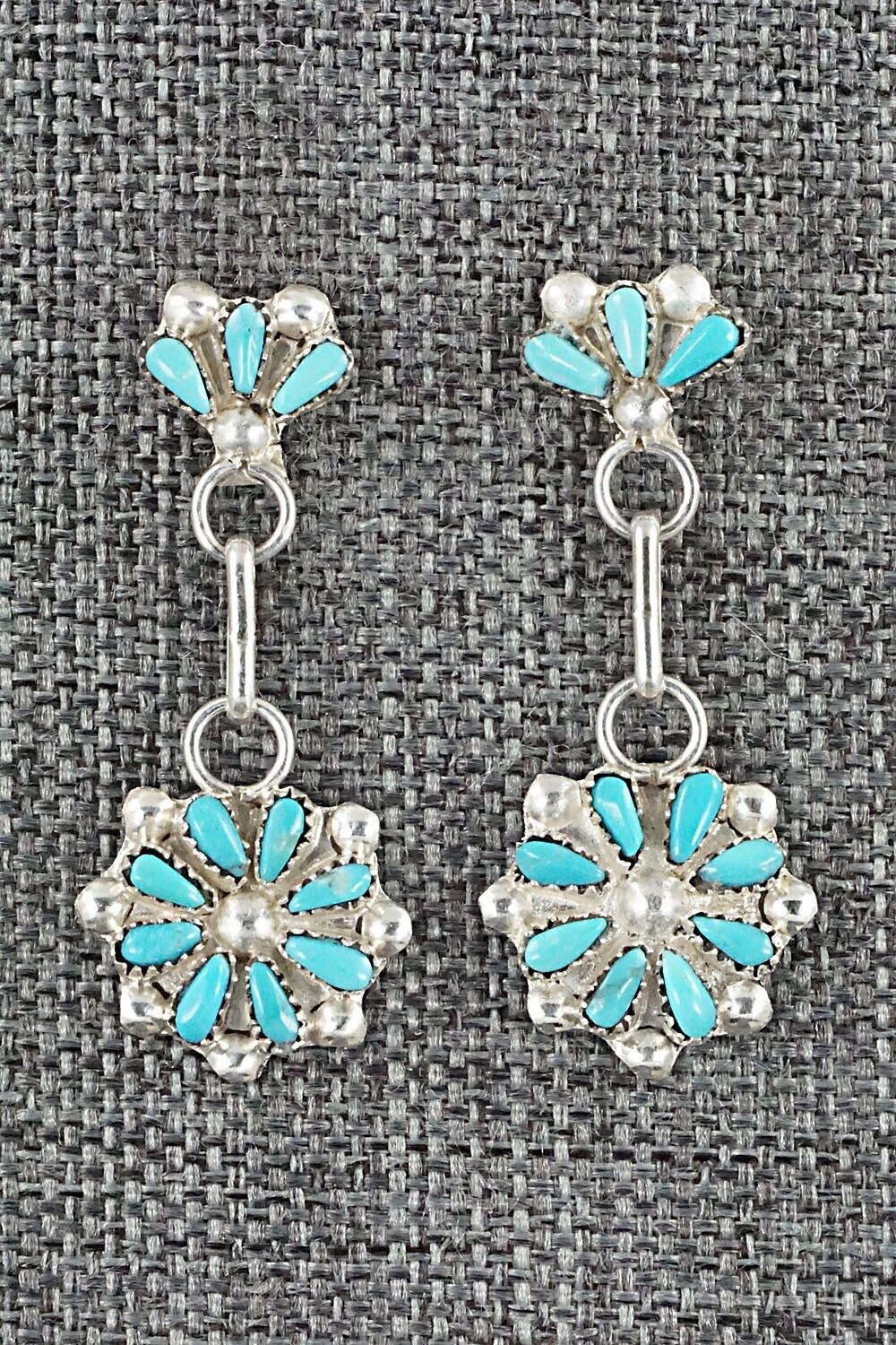 Turquoise & Sterling Silver Earrings - David Leekity