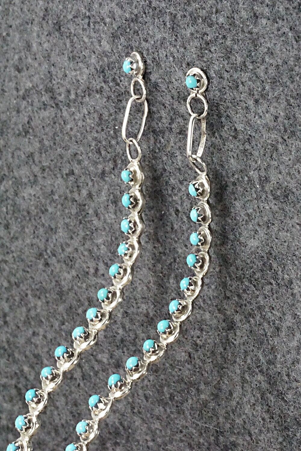Turquoise & Sterling Silver Earrings - Henrietta Quetawki