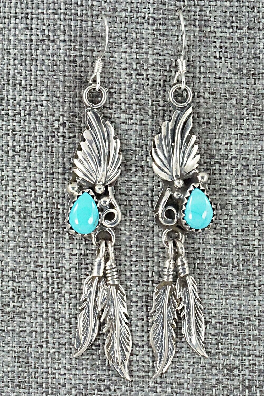 Turquoise & Sterling Silver Earrings - Etta Larry