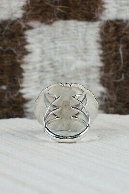 Navajo Turquoise and Sterling Silver Ring - Samuel Yellowhair - Size 6.5