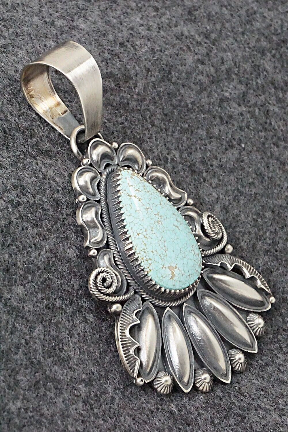 Turquoise and Sterling Silver Pendant - Derrick Gordon