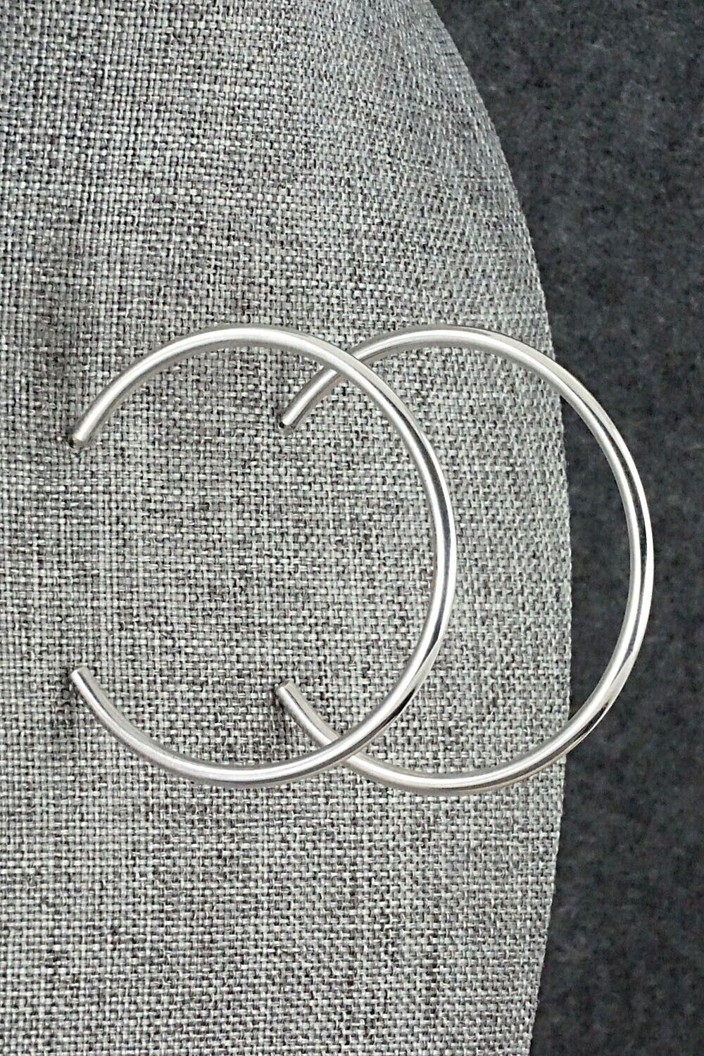 Sterling Silver Hoop Earrings - Elaine Tahe